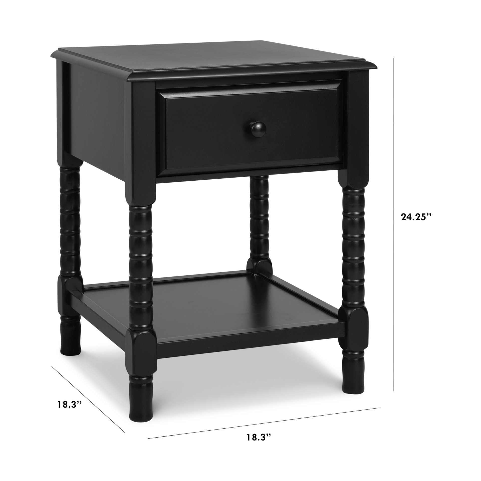 daVinci Jenny Lind Spindle Nightstand - Ebony.
