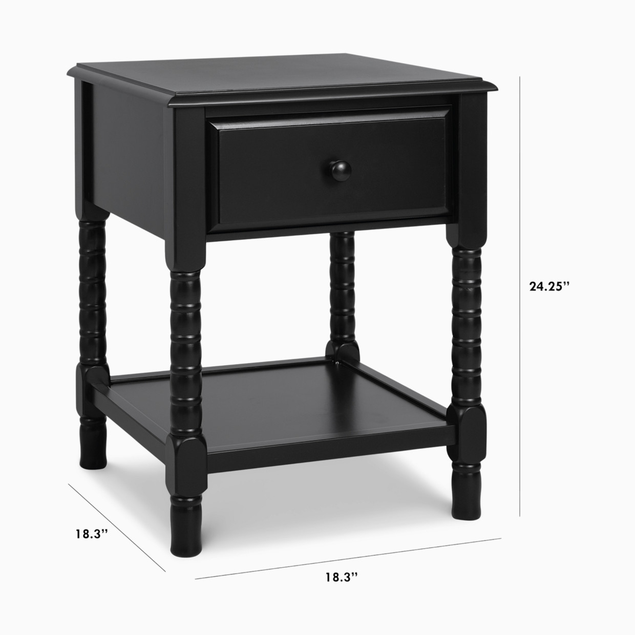 daVinci Jenny Lind Spindle Nightstand - Ebony.