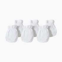 Burt's Bees Baby Baby Girls' Mittens, No-Scratch Mitts, 100% Organic Cotton, Set of 3