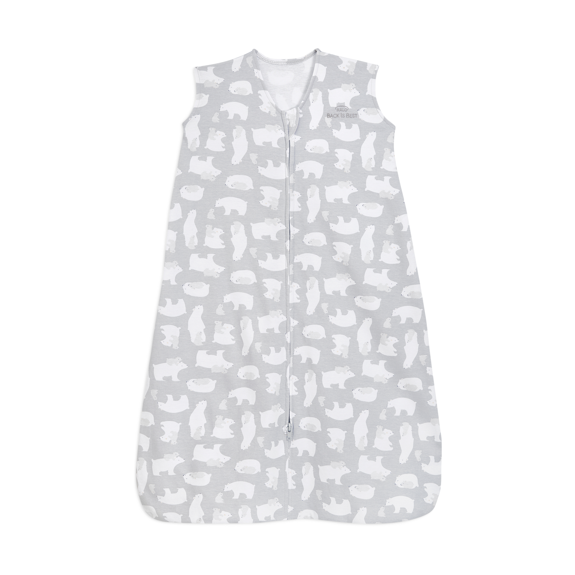 Halo SleepSack Wearable Blanket Cotton Gray Polar Bears, Small