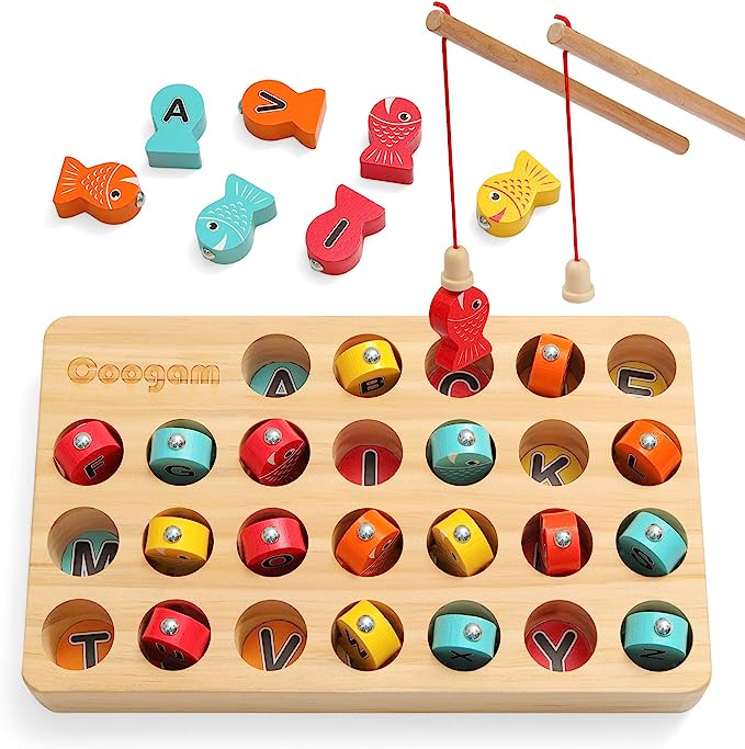 Coogam Wooden Magnetic Fishing Game.