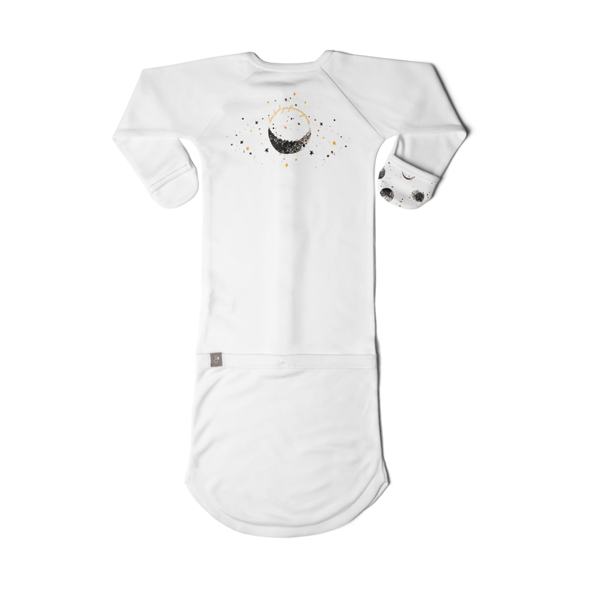 Goumi Kids 24hr Convertible Sleeper Baby Gown - Many Moons, 0-3 M.