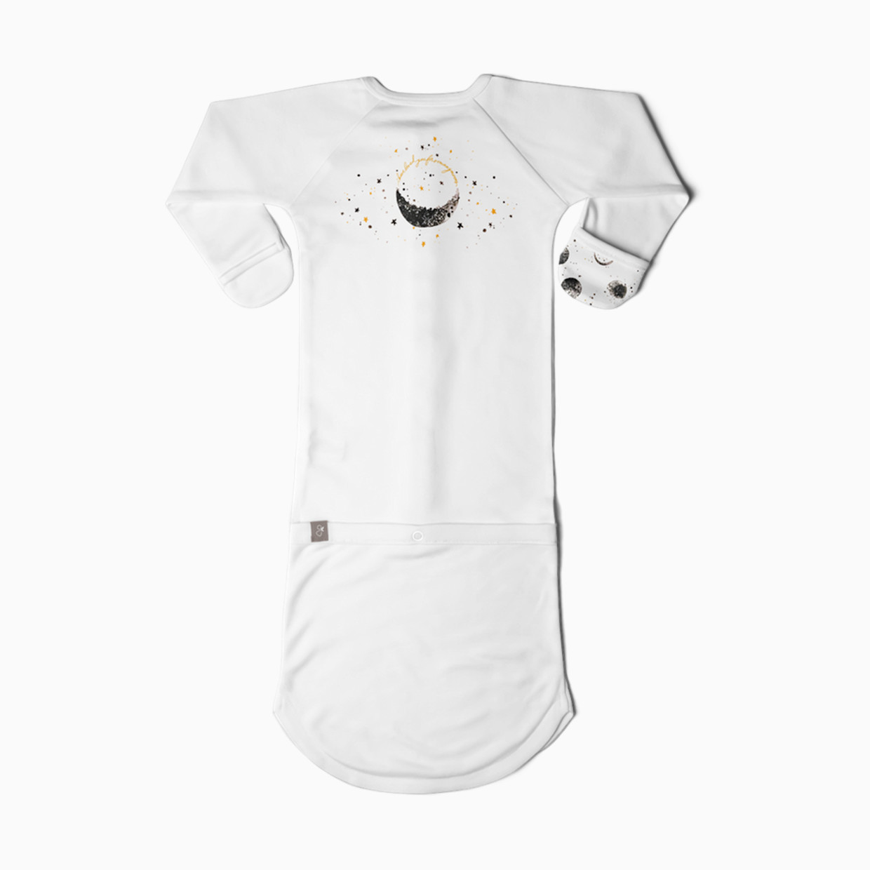 Goumi Kids 24hr Convertible Sleeper Baby Gown - Many Moons, 0-3 M.