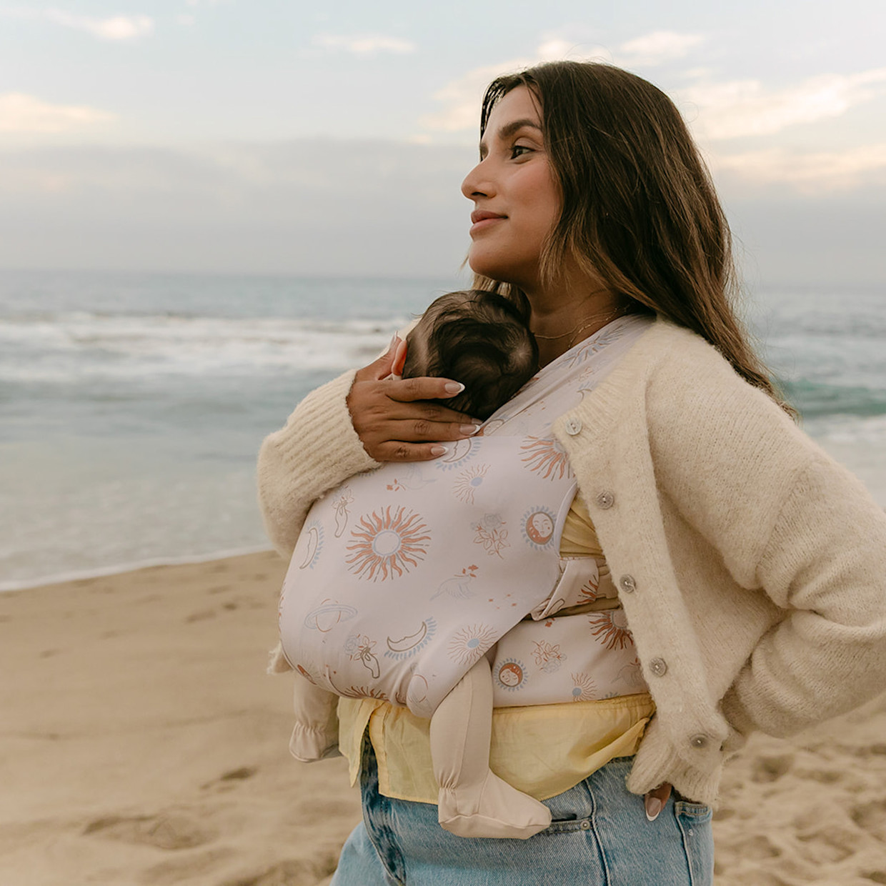 WildBird Newborn Aerial Buckle Wrap Carrier - Celestial, L-4 XL.
