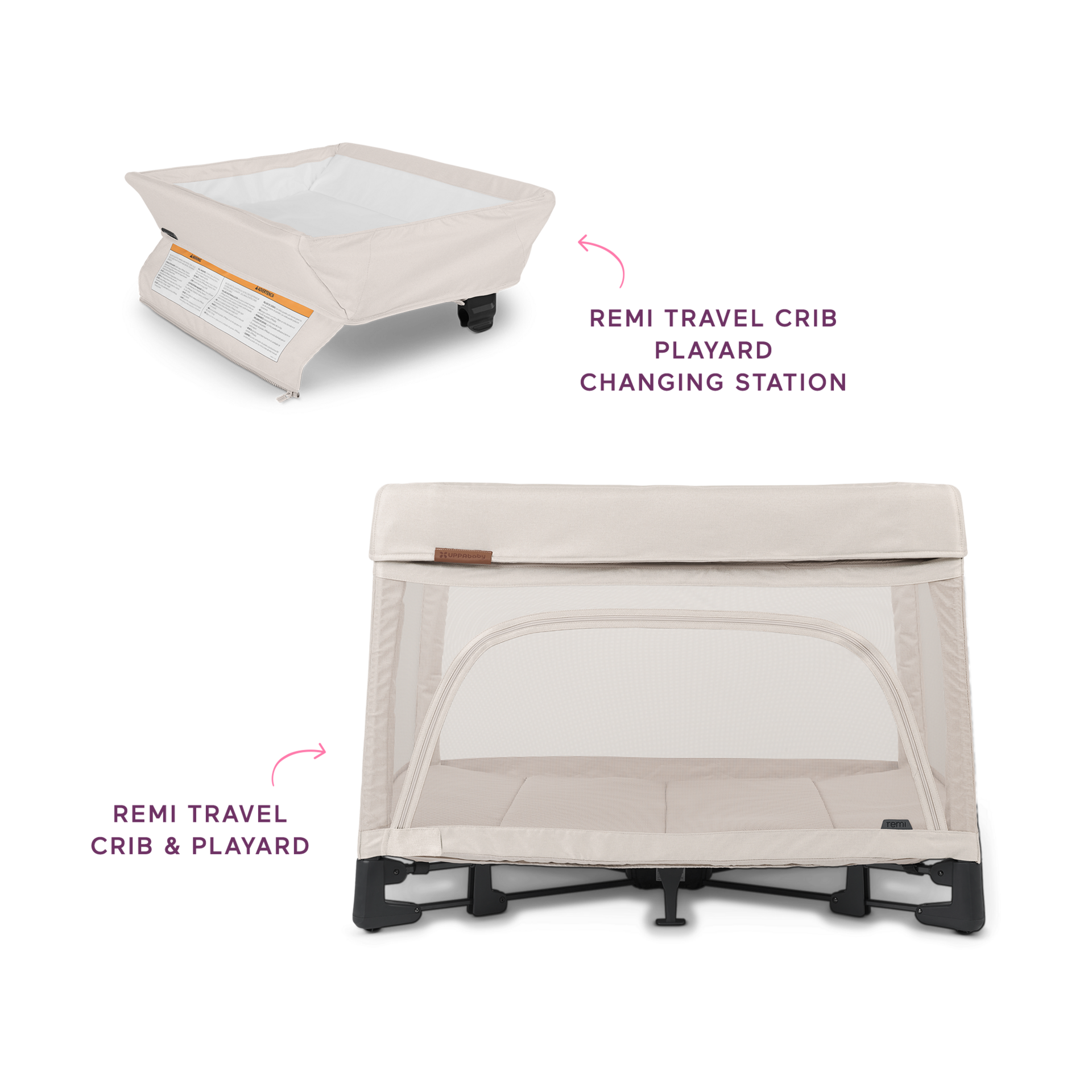 UPPAbaby Remi Travel Crib with Care Station.