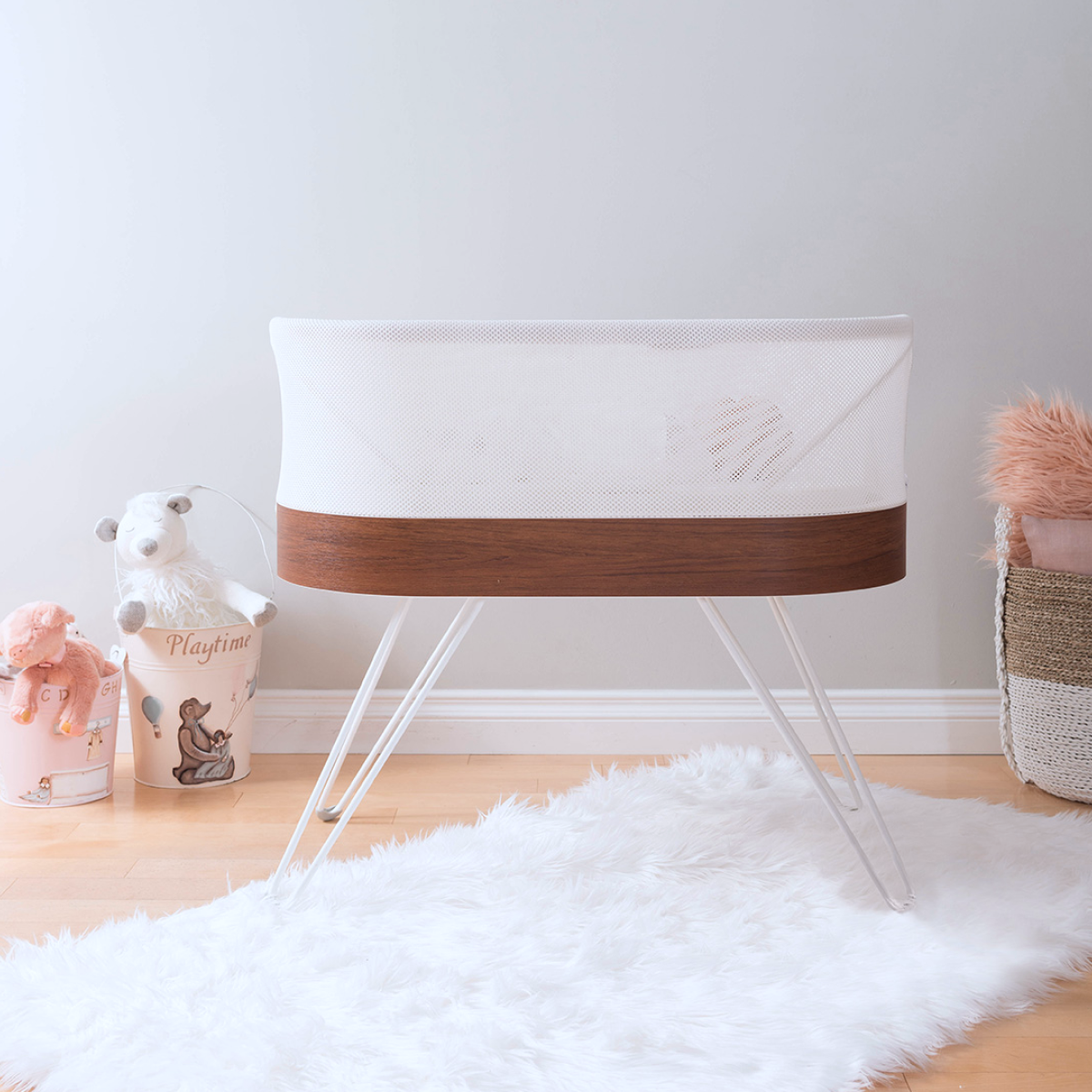 Happiest Baby Snoo Smart Sleeper Bassinet.