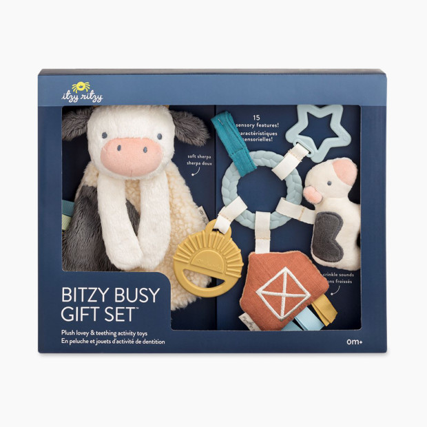 Itzy Ritzy Plush Lovey & Teething Activity Toy Gift Set - Farm.