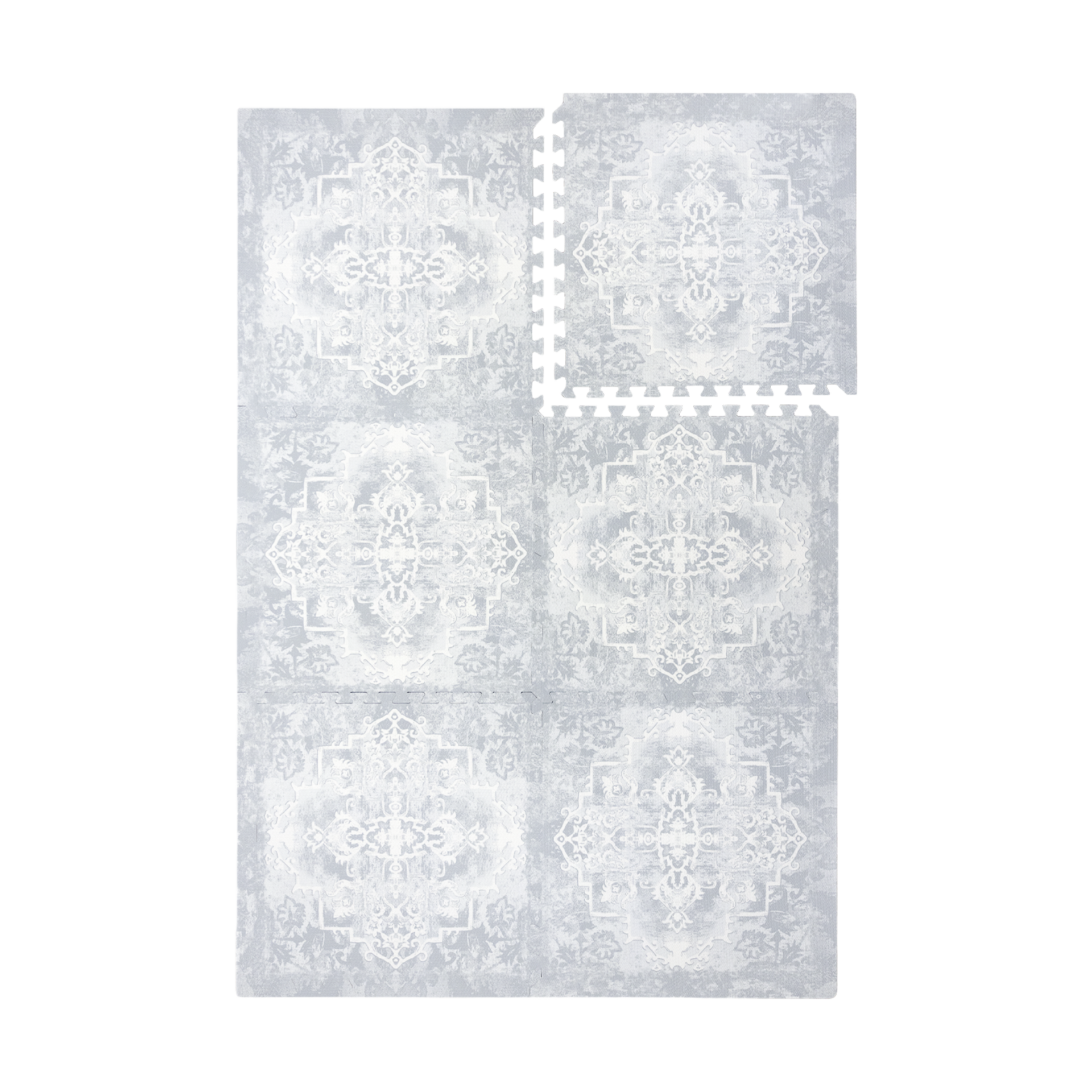 Toddlekind Haven Foam Play Mat | Parisa Collection - Pearl Blue, 6X8.