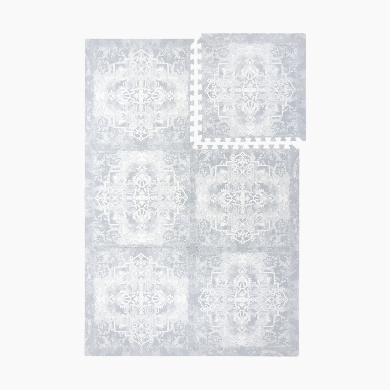 Toddlekind Haven Foam Play Mat | Parisa Collection - Pearl Blue, 6X8.