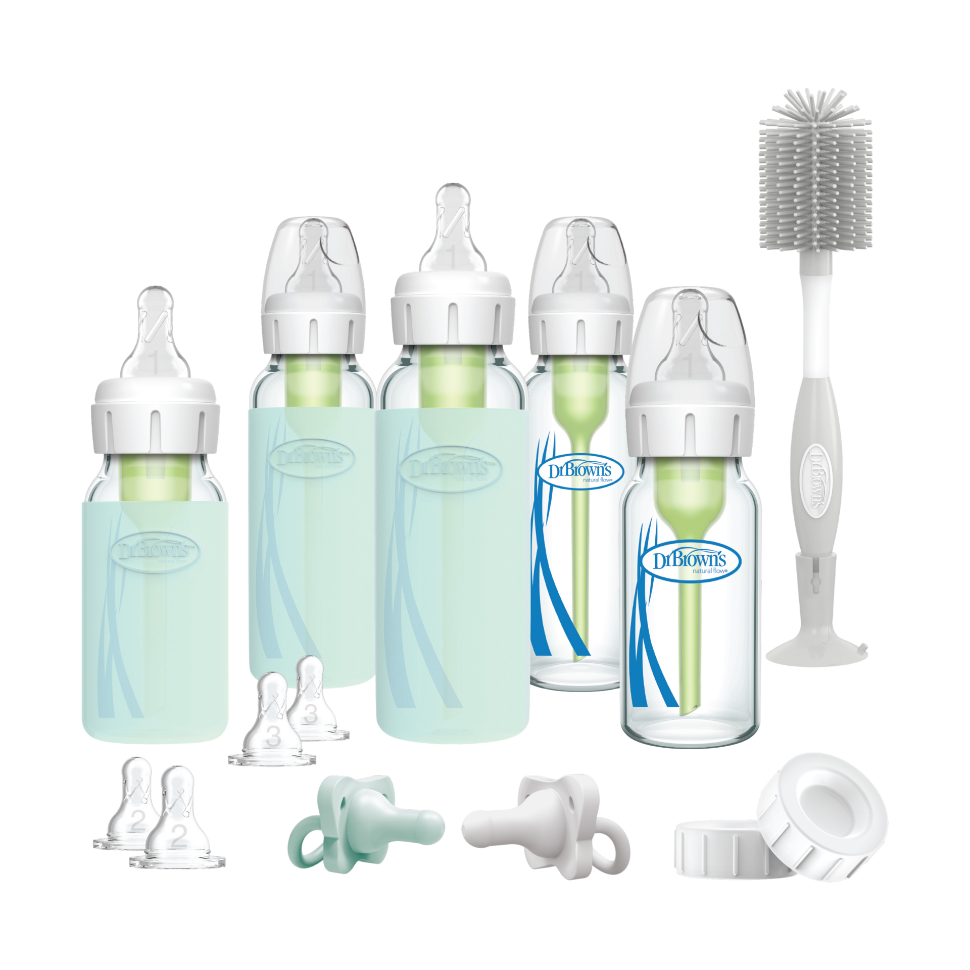Dr. Brown's Options+ Narrow Glass Baby Bottle Starter Gift Set.