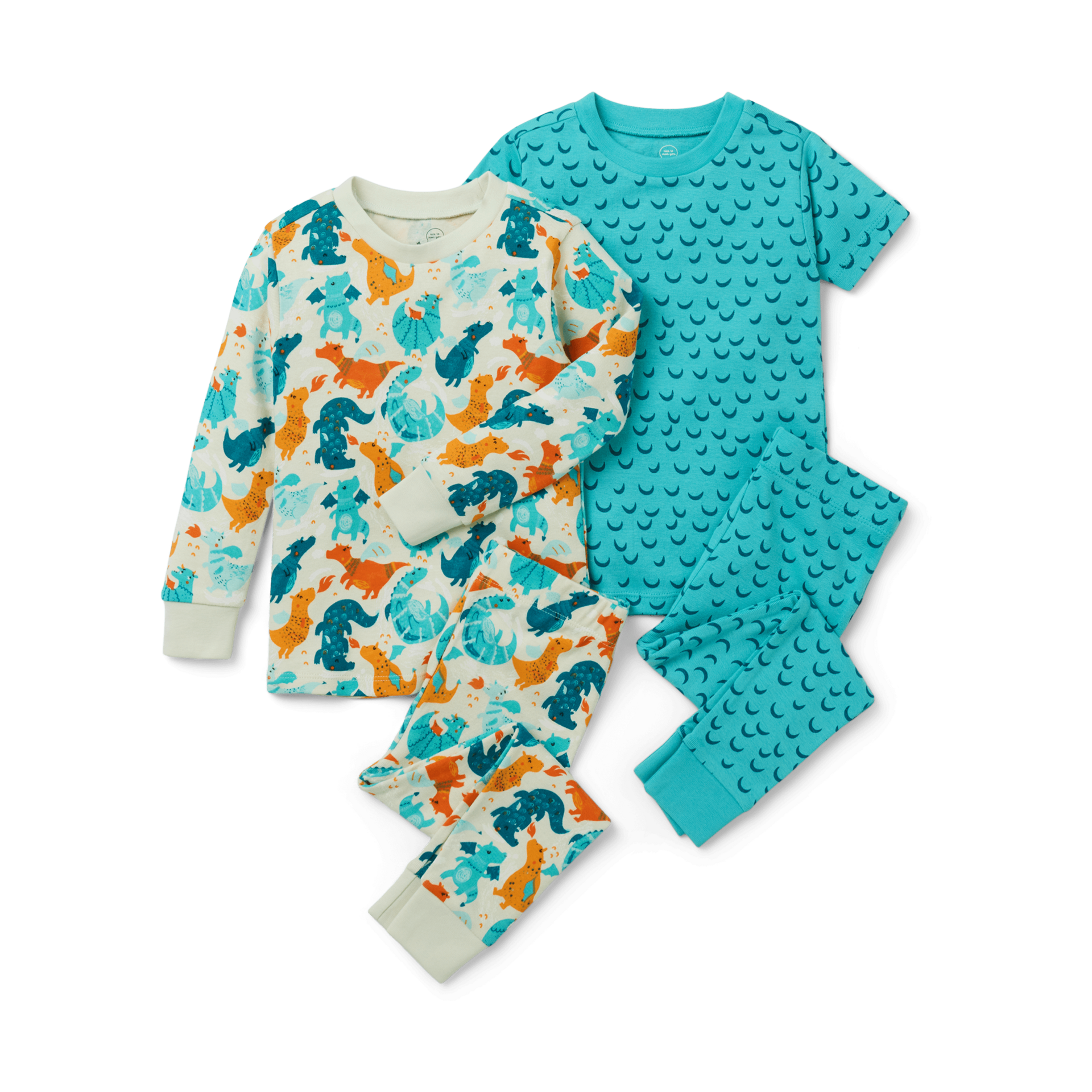 Small Story Pajamas Set 2 Pack - Sleepy Dragons, 12 M.