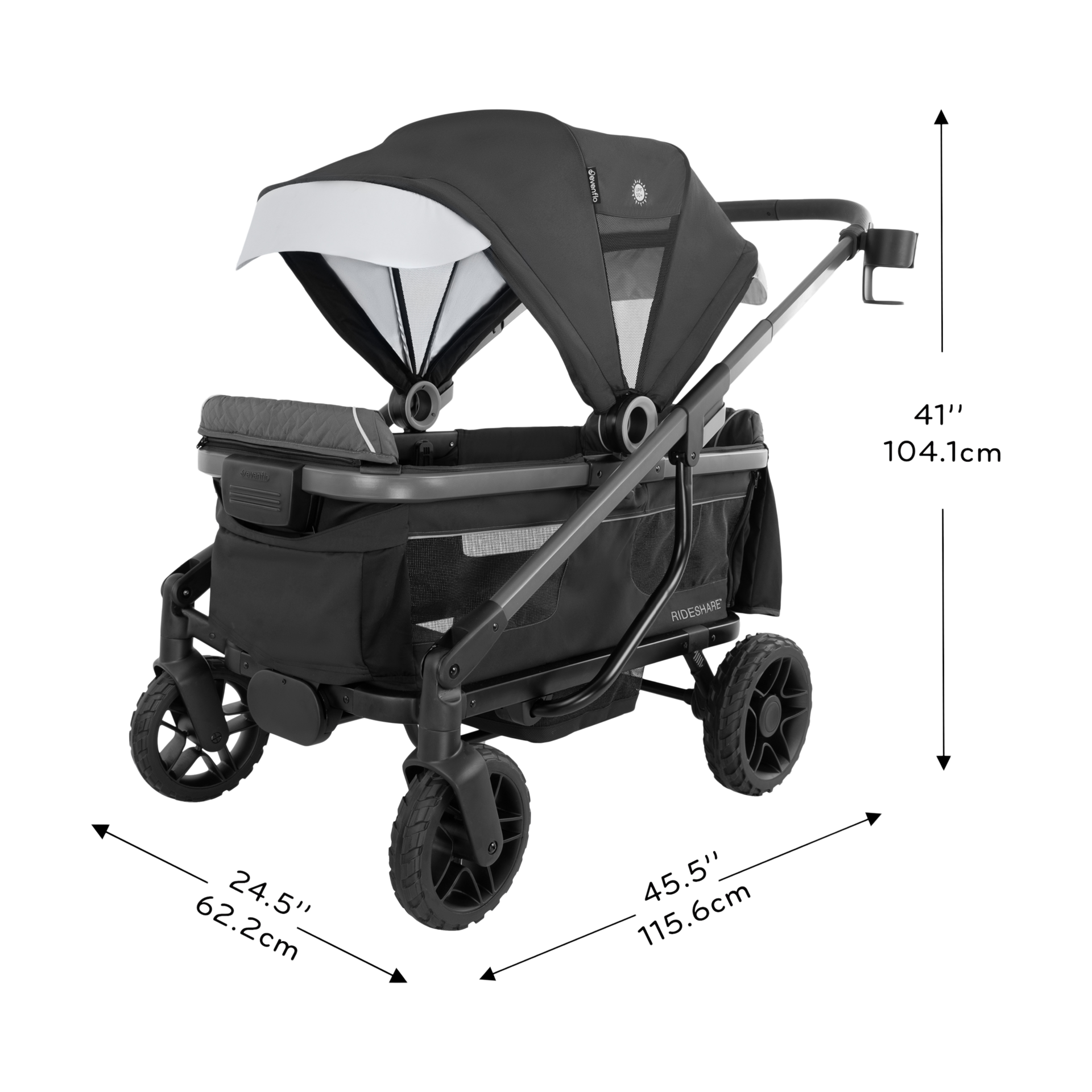 Evenflo Shyft Rideshare All-Terrain Performance Stroller Wagon.