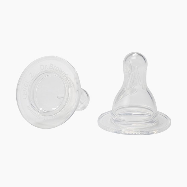 Dr. Brown's Natural Flow Standard Silicone Nipples (2 Pack) - Level 2.