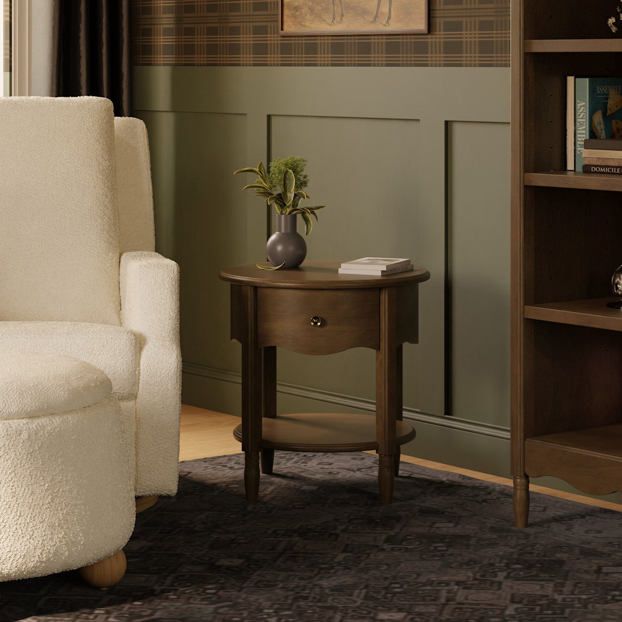 Namesake Liberty Assembled Nightstand - Natural Walnut.