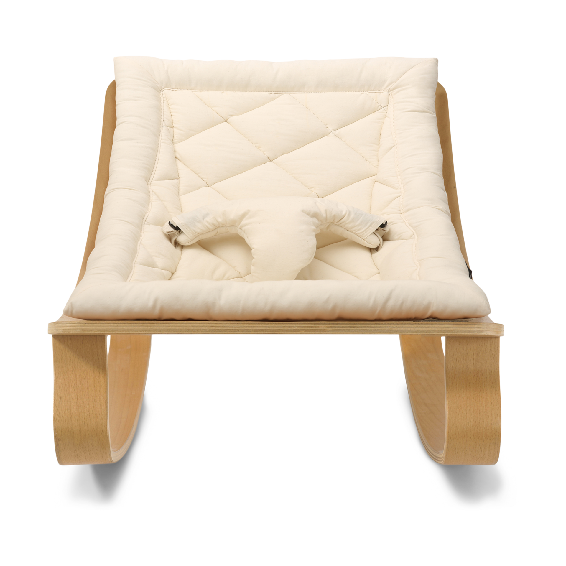 Charlie Crane LEVO Baby Rocker - Organic Milk, Beech.