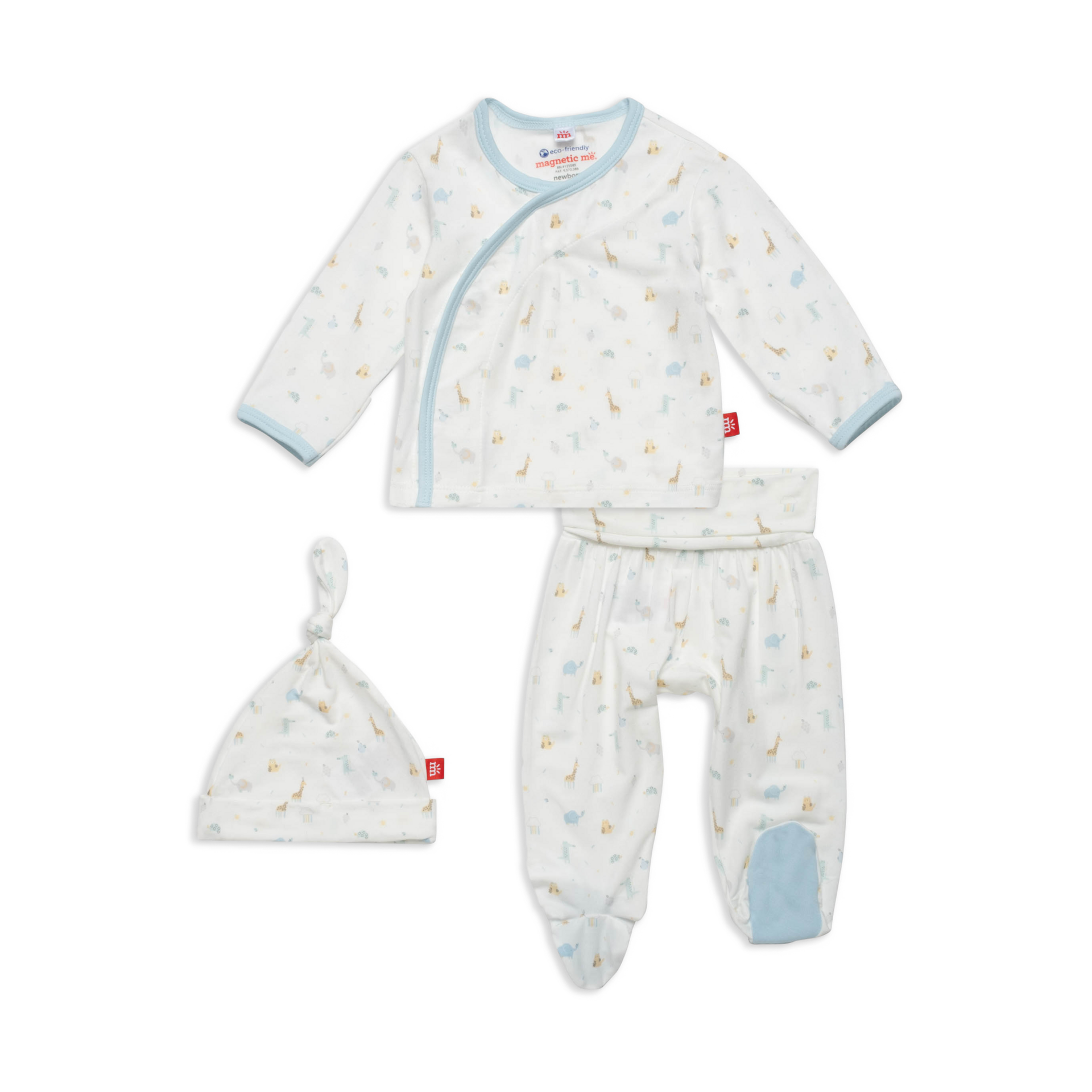 Magnetic Me Modal Magnetic Wrap 3-Piece Set - Blue Little Bitty Pretty One, Newborn.