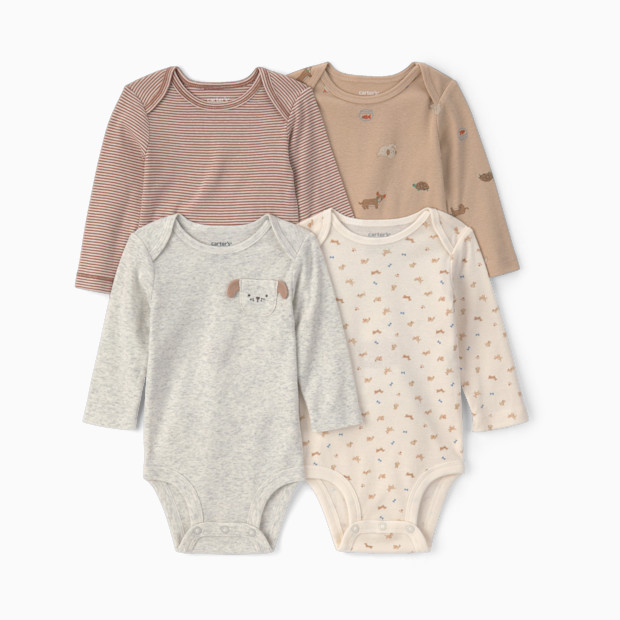 Carter's Long-Sleeve Bodysuits (4 Pack).