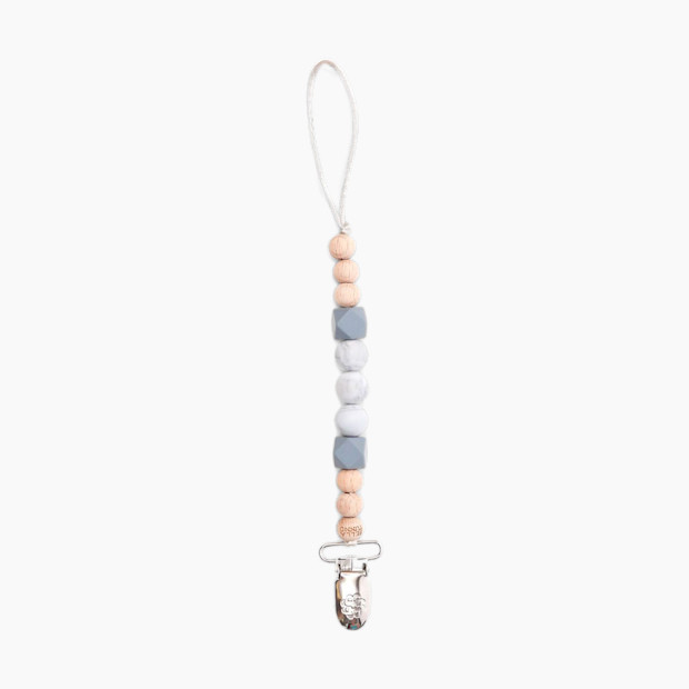 Bella Tunno Pacifier Clip - Garland Grey Marble--Discontinued.