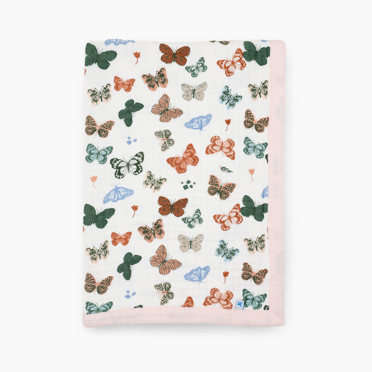 Little Unicorn Cotton Muslin Baby Receiving Quilt - Butterflies.