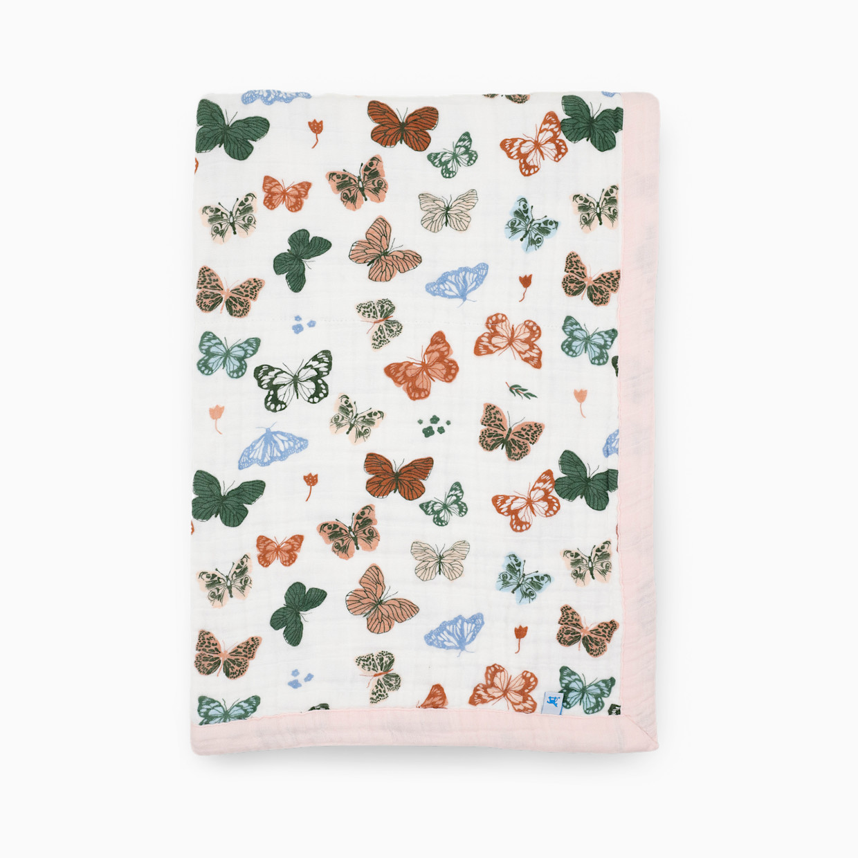 Little Unicorn Cotton Muslin Baby Receiving Quilt - Butterflies.