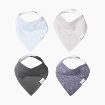 Copper Pearl 4 Pack Soft Cotton Baby Bibs for Drooling and Teething, Absorbent Drool Bibs for Baby Girl and Boy, Adjustable to Fit Newborns to Toddlers, Tons of Styles (Lennon)