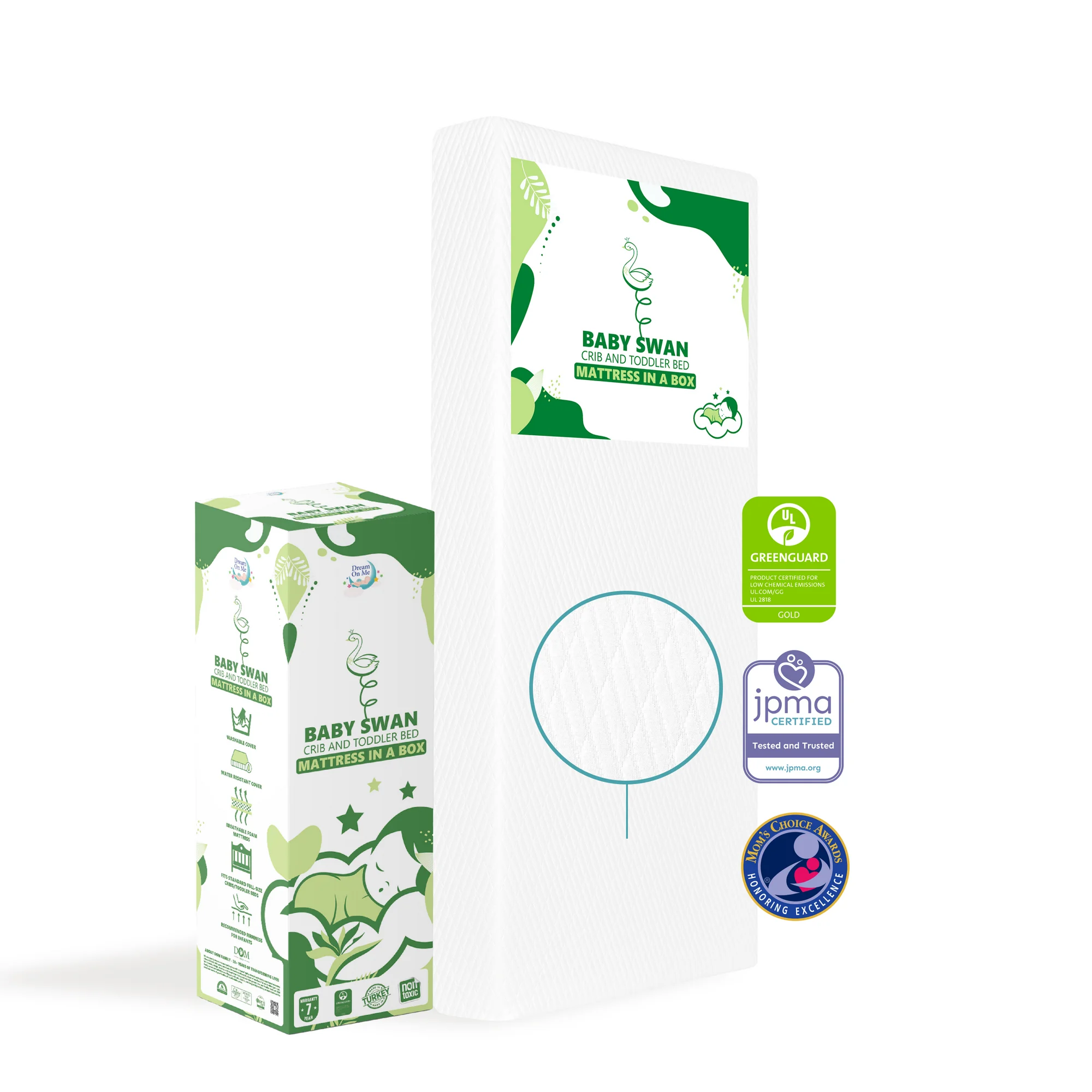 Dream on Me  Baby Swan 5" Foam Crib & Toddler Mattress - $49.97.