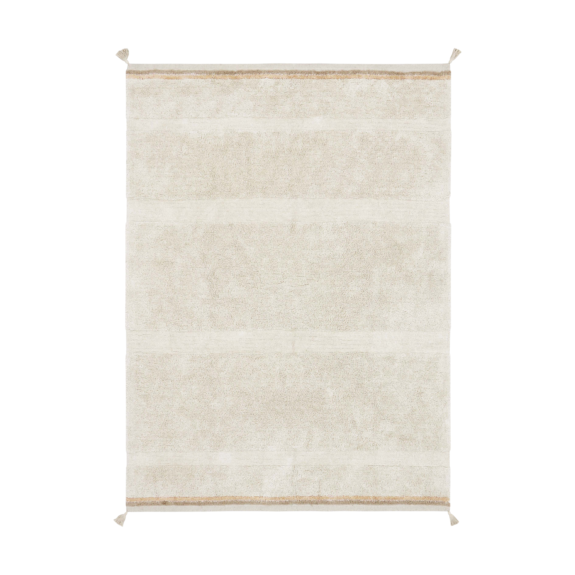 Lorena Canals Bloom Washable Rug - Natural, 5' 7" X 7' 10".