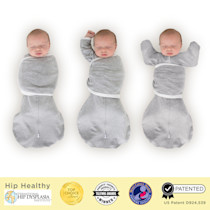 SwaddleDesigns 6-Way Omni Swaddle Sack, Arms Up Swaddle for Newborn, More Options to Calm Startle Reflex, Improves Sleep, Small, 0-3 month, 6-14 lbs, Heathered Gray