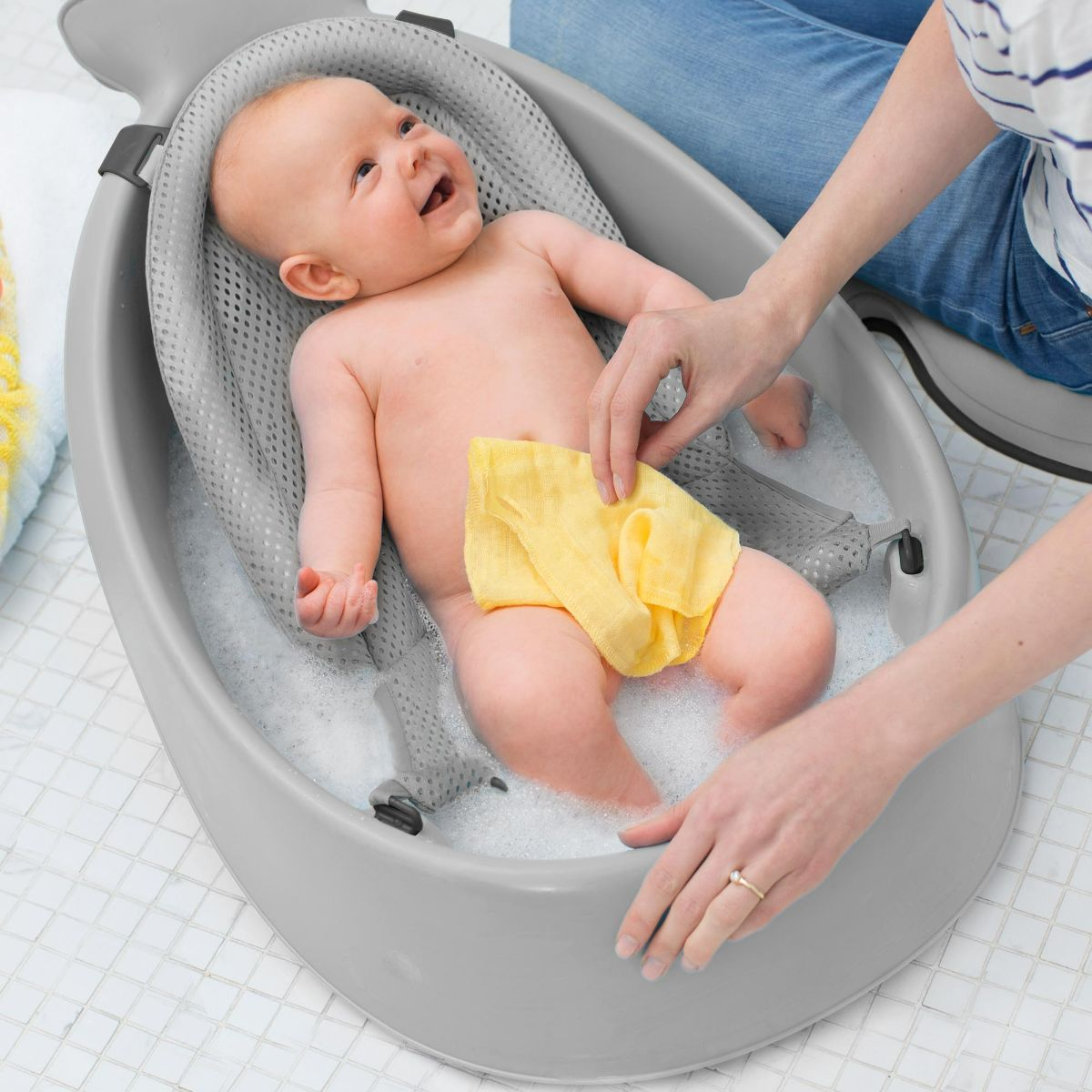 Cute Baby Bath Tub Ring Seat Infant Child Toddler Kids Anti Slip Safety Chair BG 