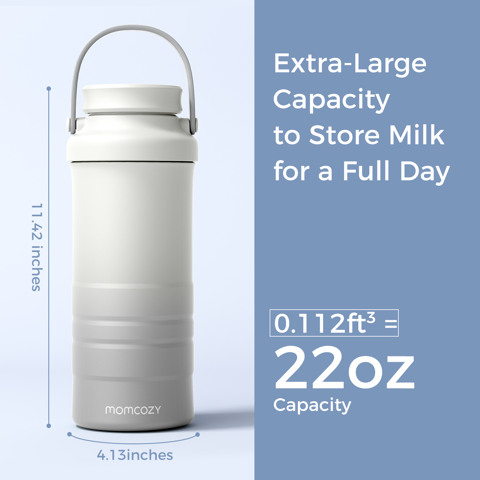 Momcozy Portable Breast Milk Cooler - White Ombre.