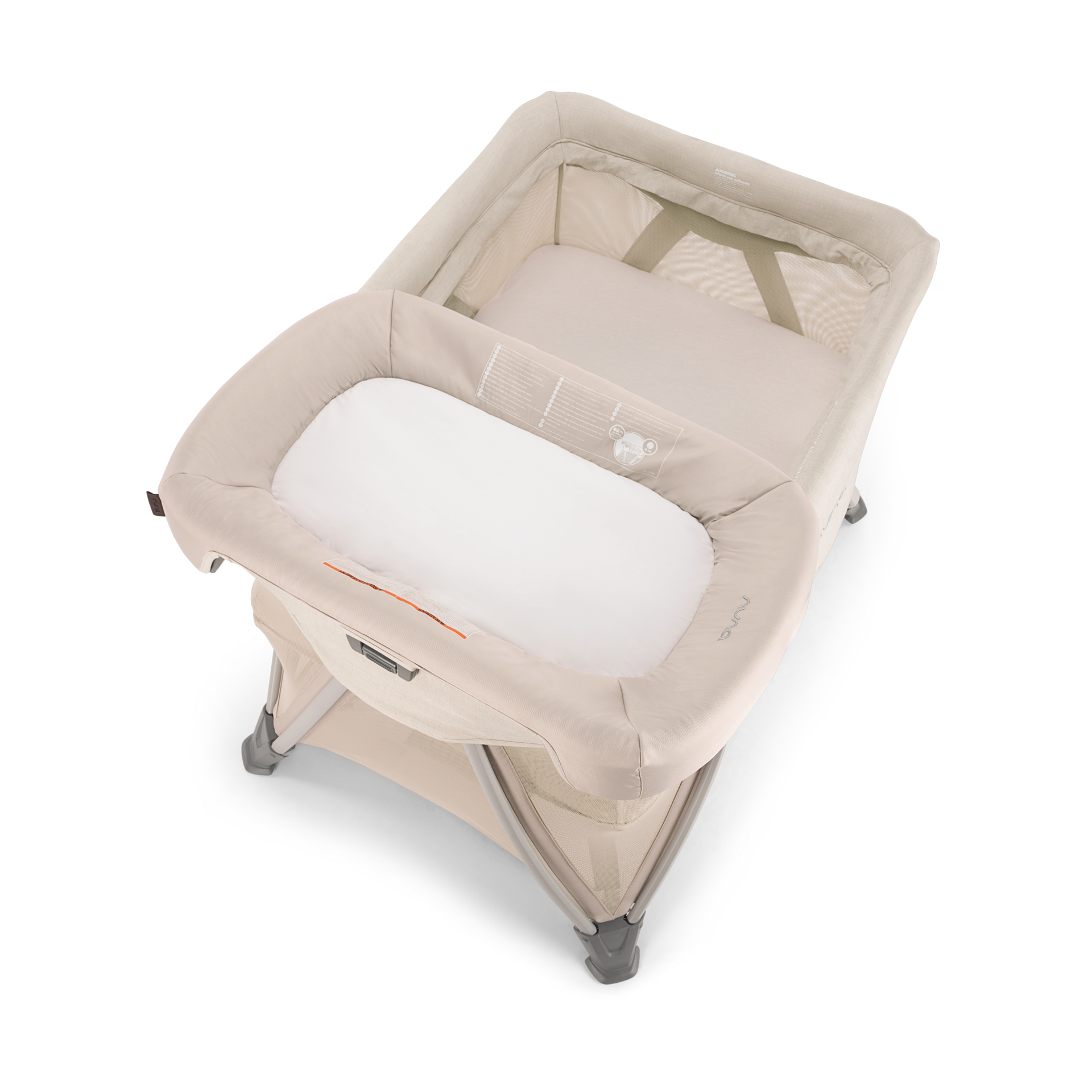 Nuna Sena aire Travel Crib with Changer - Biscotti.