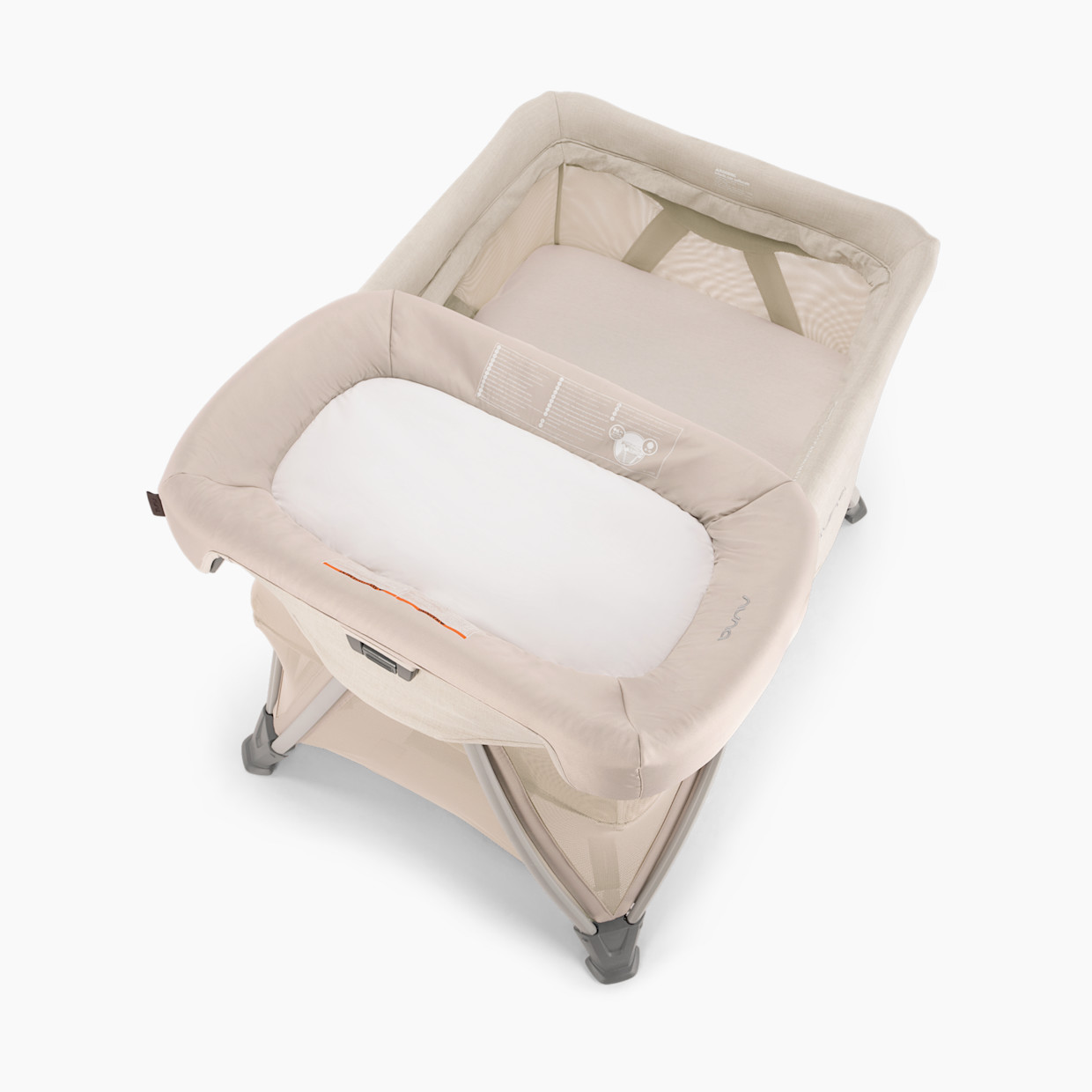 Nuna Sena aire Travel Crib with Changer - Biscotti.