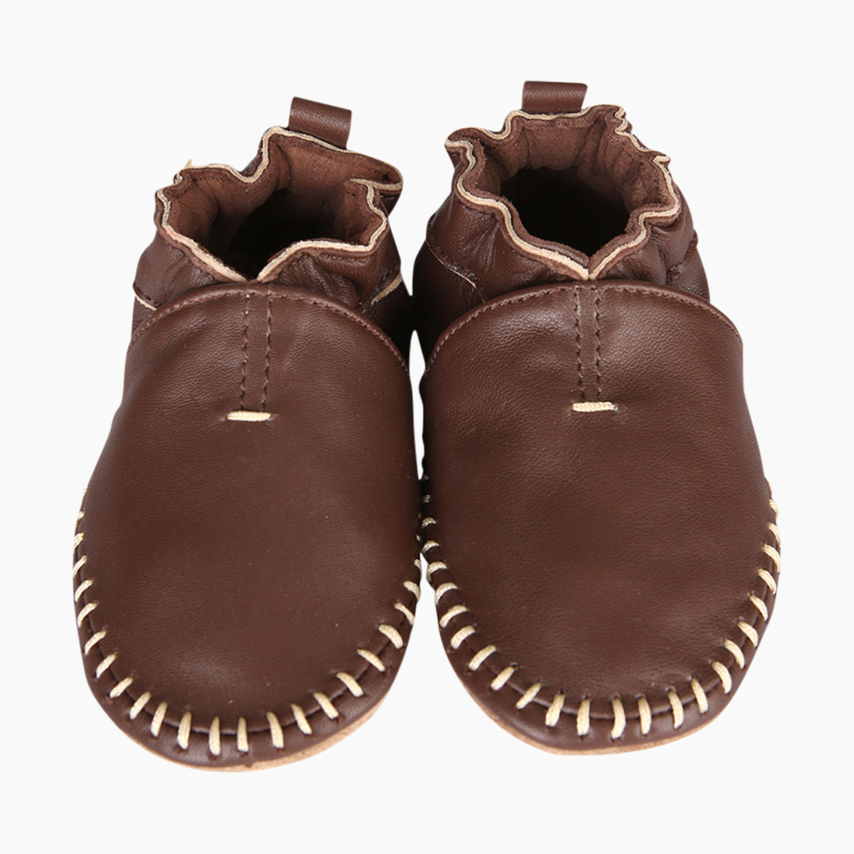 Robeez Classic Moccasins - Brown, 0-6 Months.