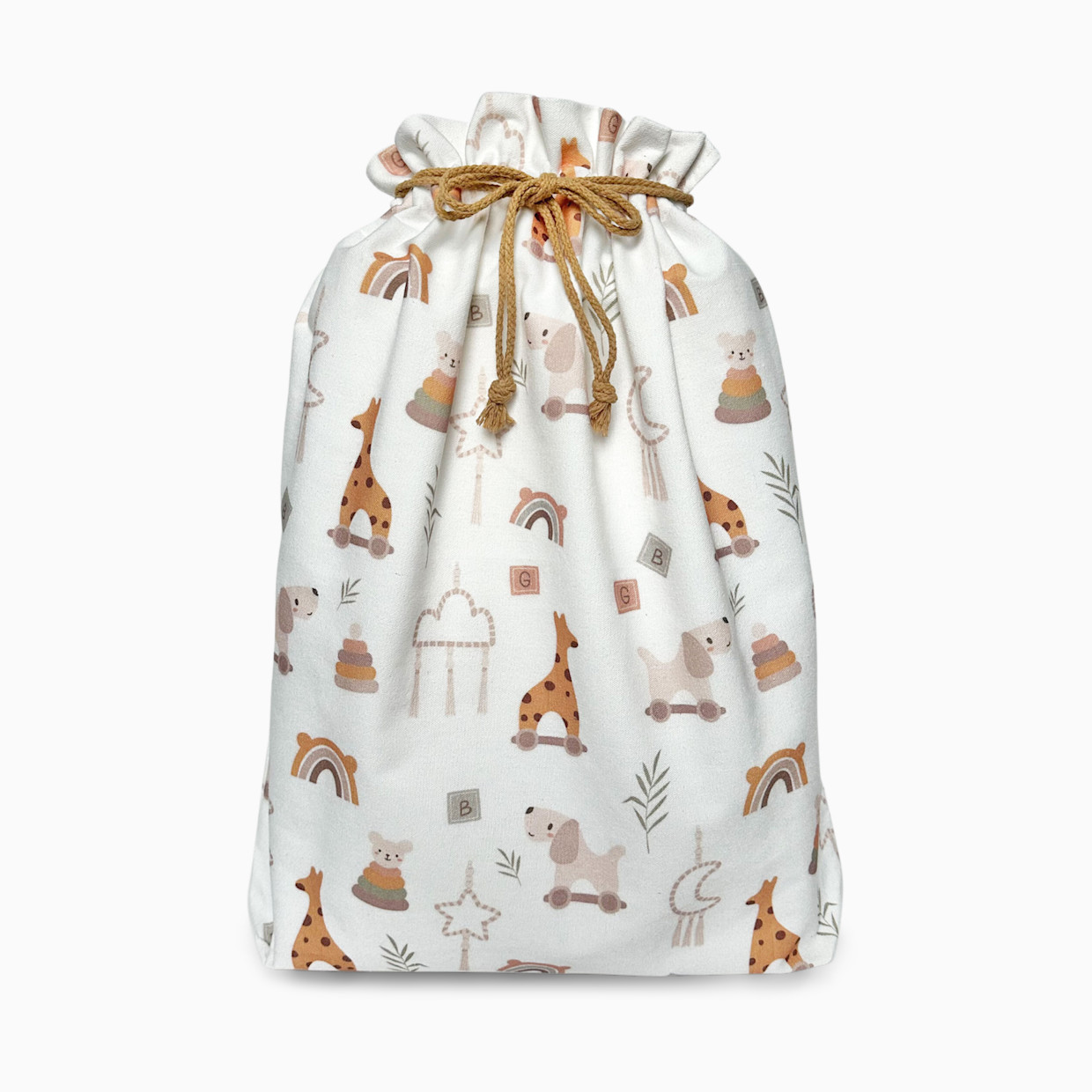 Gather & Knot Fabric Gift Bag - Boho Toy, XL.