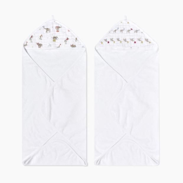 Aden + Anais Essentials Hooded Towels (2 Pack) - Elephant Circus.