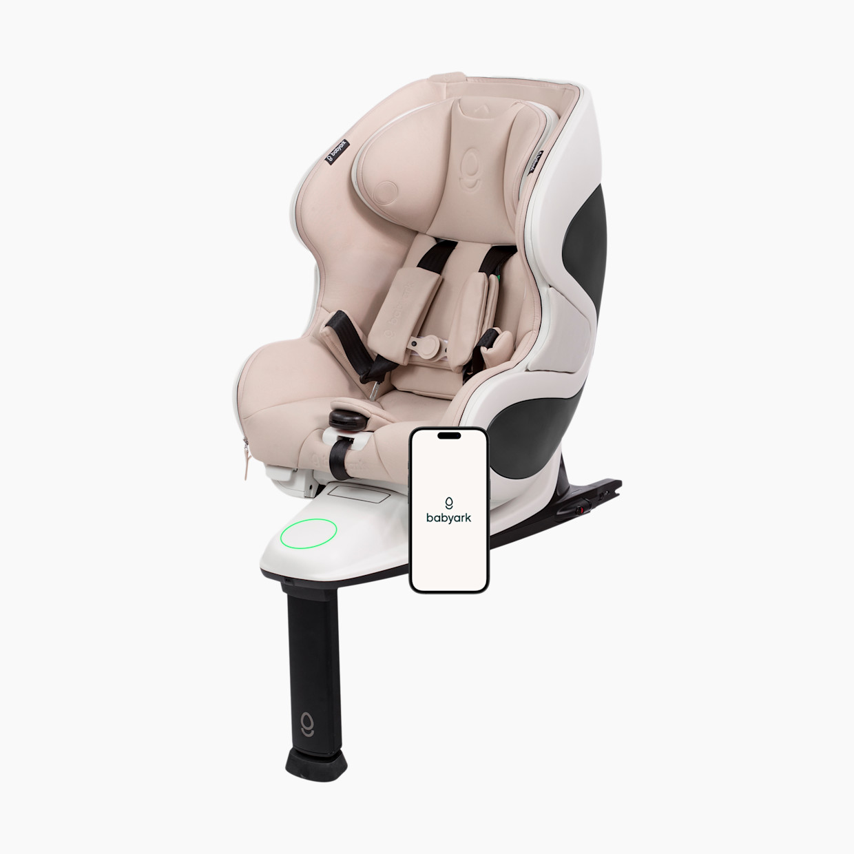 babyark Smart Convertible Car Seat - Eggshell White/Moonlight.
