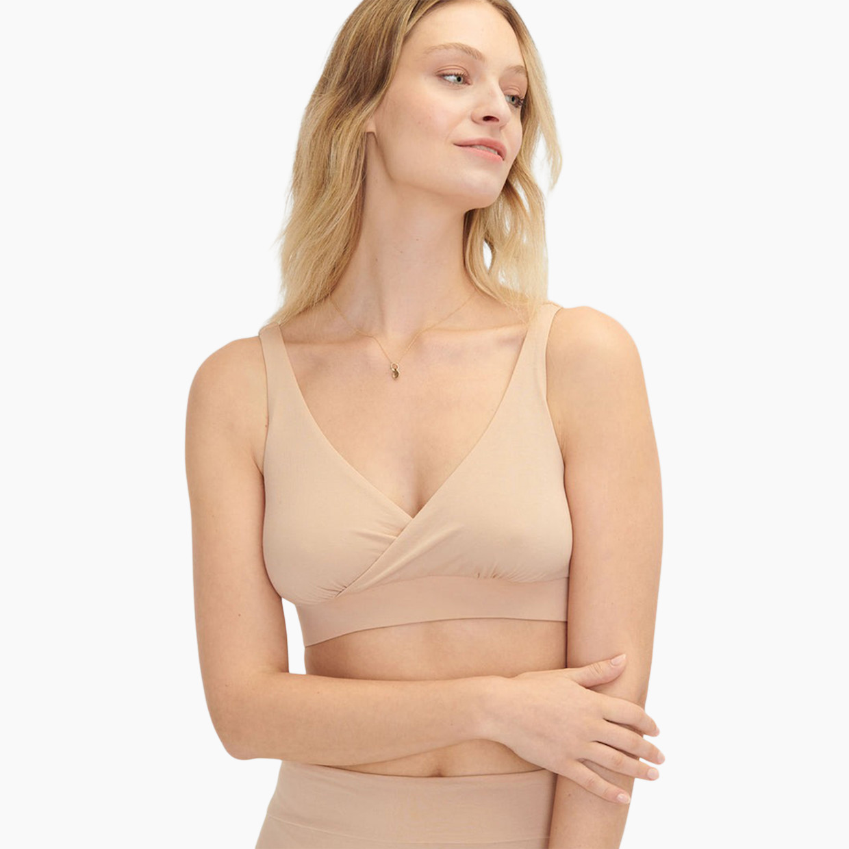 Hatch Collection The Dream Feed Nursing Friendly And Sleep Bralette - Sand, S.