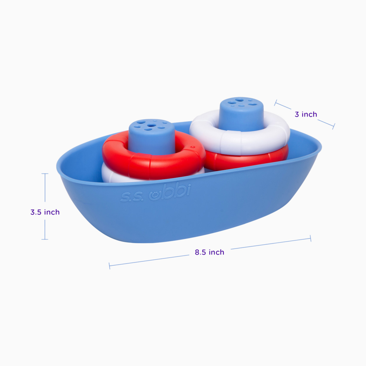 Ubbi Boat and Buoys Bath Toy.