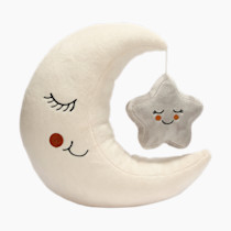 Lambs & Ivy Goodnight Moon and Star Plush Stuffed Toy - Cream/Gray