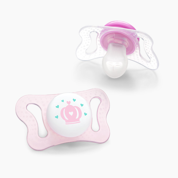 Chicco PhysioForma mi-cro Orthodontic Newborn Pacifier (2-Pack) - Pink, 0-2 Months.