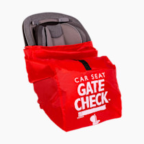 J.L. Childress Gate Check Bag for Car Seats - Travel Bag for Airplane - Includes AIRTAG Holder - Fits All Baby Car Seats, Infant Carriers & Child Booster Seats, Red