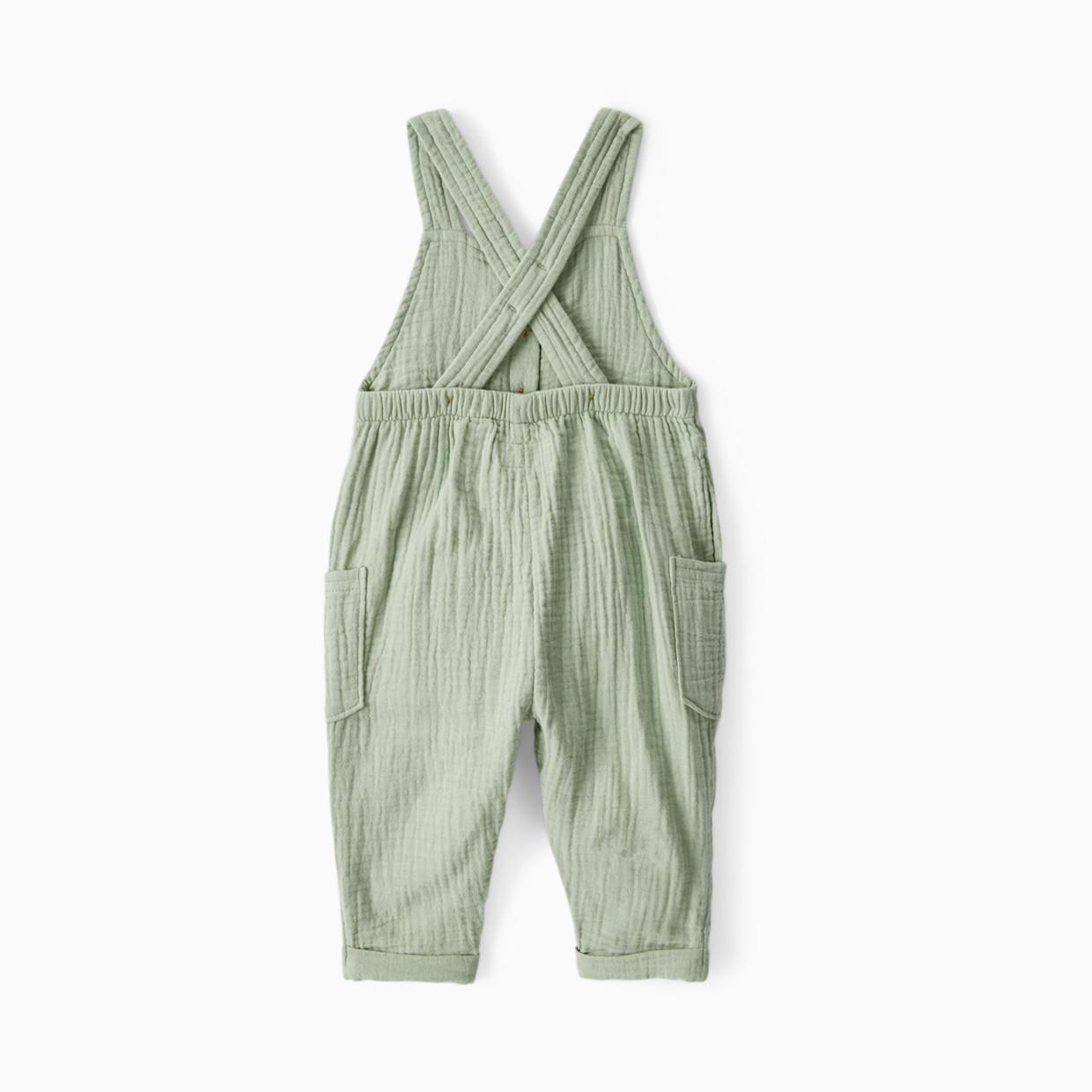 Carter's Little Planet Organic Cotton Gauze Overalls in Blue Creek - Green, 0-3 M.