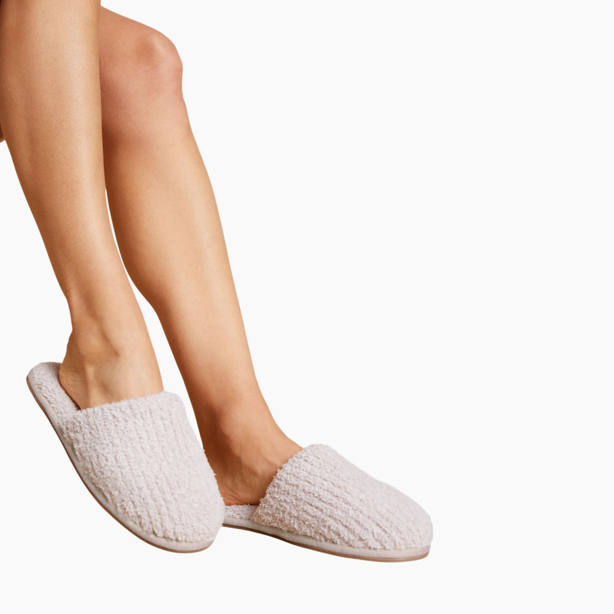 Barefoot Dreams CozyChic Ribbed Slipper - Silver Ice, M.