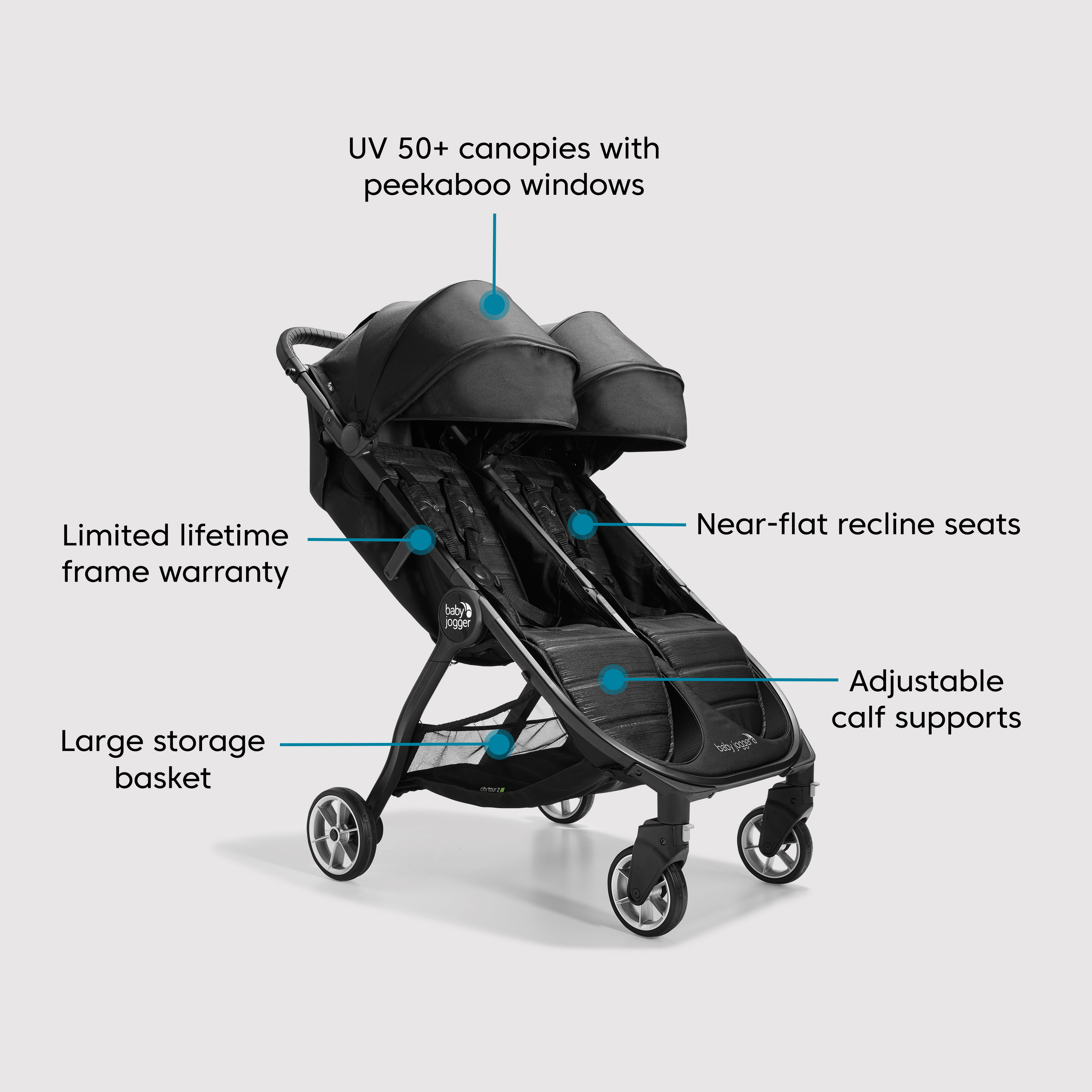 Baby Jogger City Tour 2 Double Stroller.
