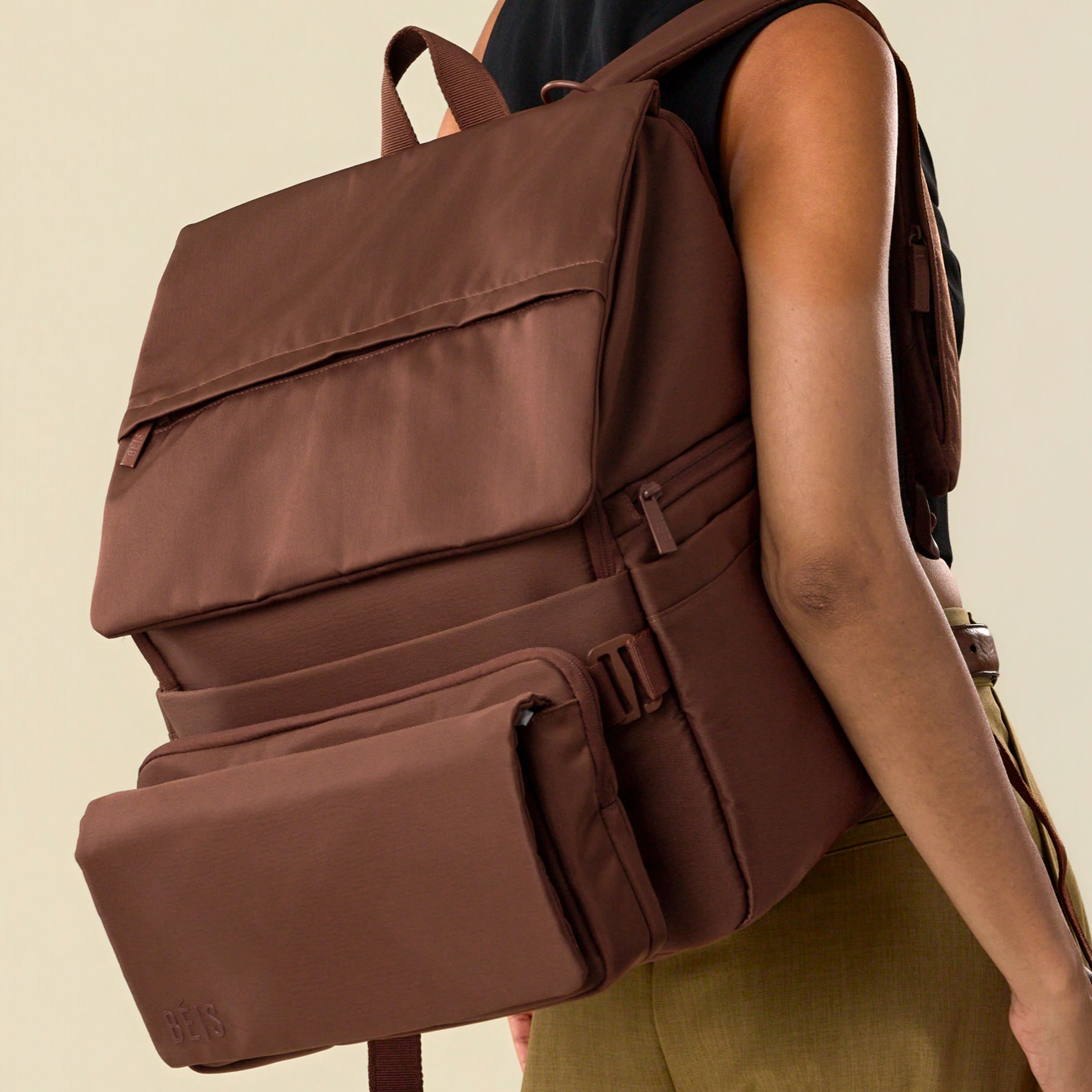 BEIS Travel The Ultimate Diaper Backpack - Maple.