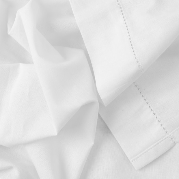 Ricardo Trading Simplicity Rod Pocket Tailored Panel Pair w/Tiebacks - White, 80"W X 45"L, 2.