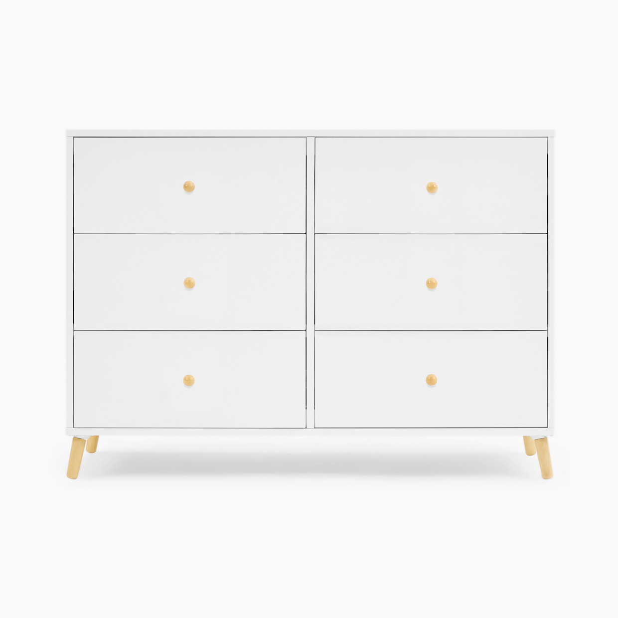 Delta Children Essex 6 Drawer Dresser - Bianca White/Natural.