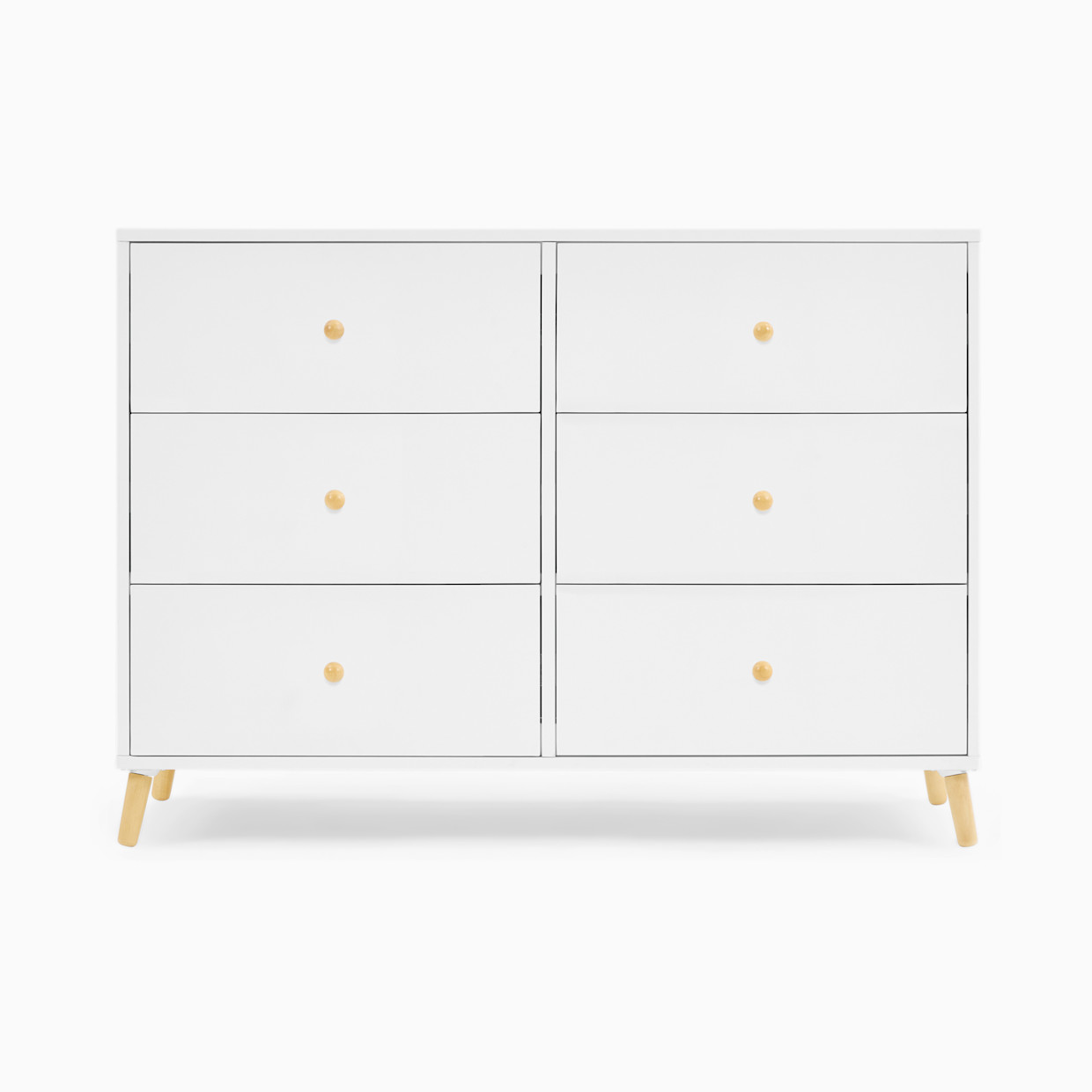 Delta Children Essex 6 Drawer Dresser - Bianca White/Natural.