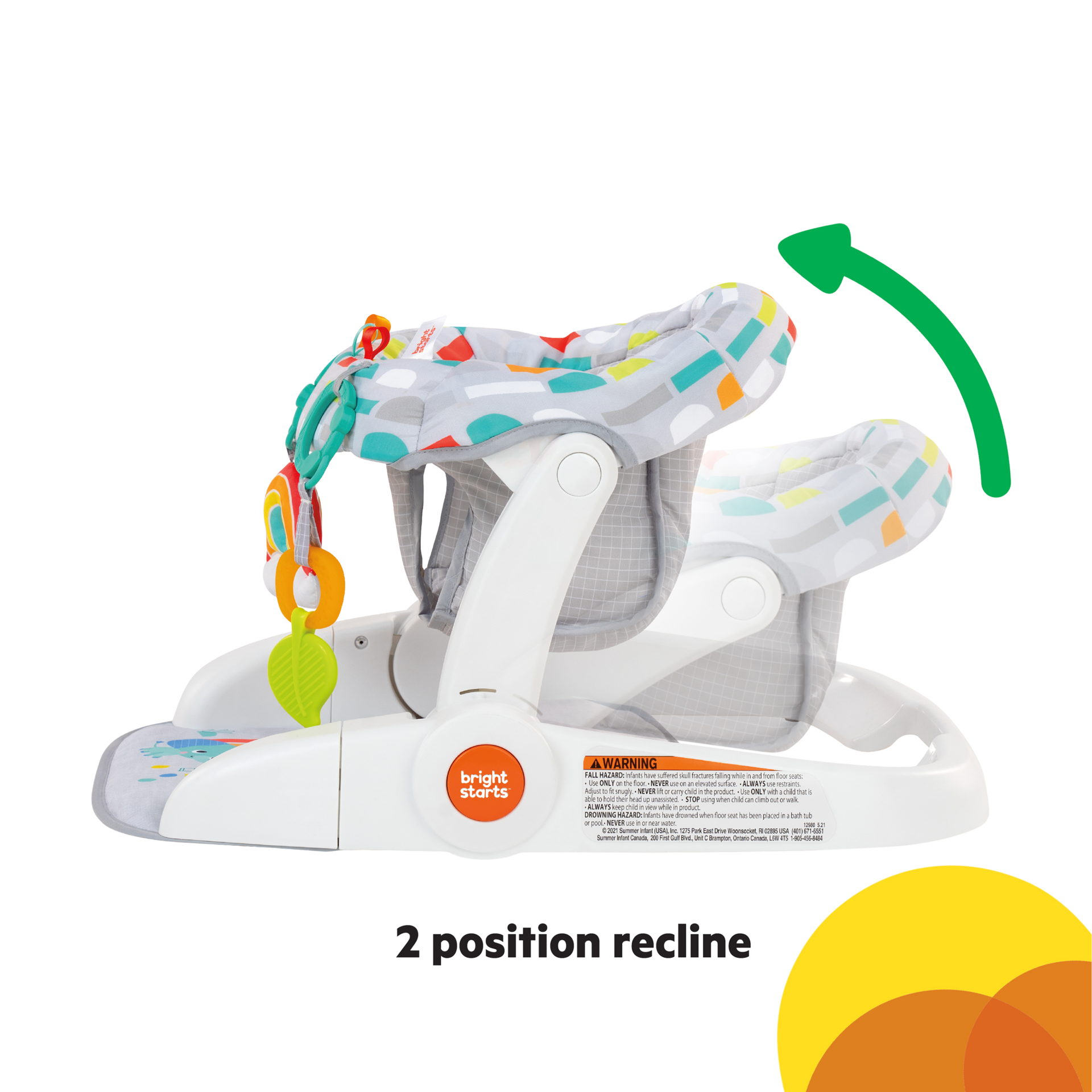 Bright Starts Learn-to-Sit 2-Position Baby Floor Seat.