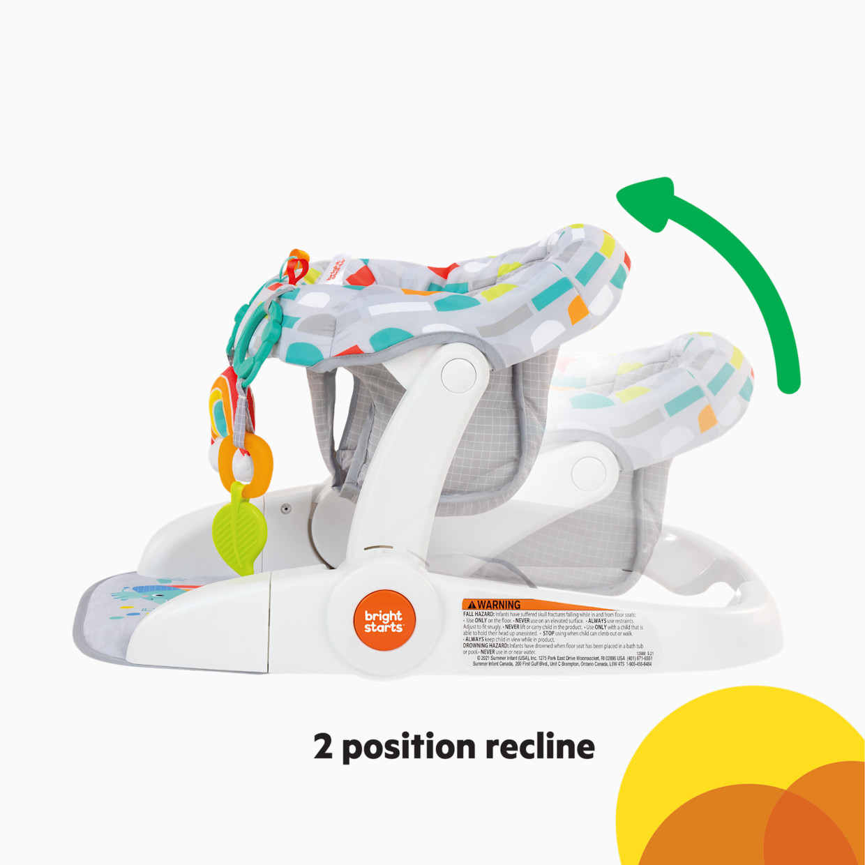 Bright Starts Learn-to-Sit 2-Position Baby Floor Seat - Playful Paradise.